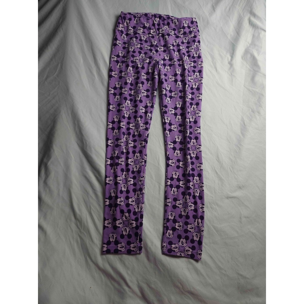 LuLaRoe Disney Leggings Womens One Size‎ Purple Mickey Mouse Print Casual Lounge
